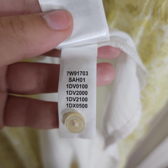 Lucky Brand Women Dress Ariel Tiered Maxi Ruffle Yellow Paisley Floral Prairie S - Picture 11 of 15